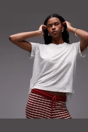 MANGO Linen t-shirt in