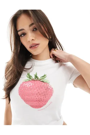 ONLY Baby tee with strawberry print
