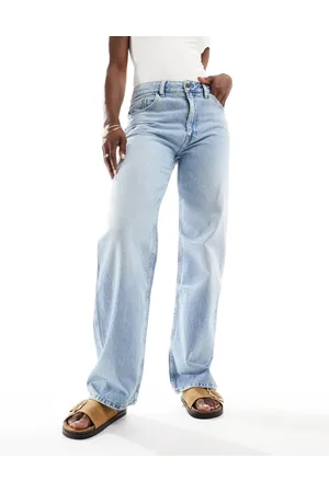 MANGO Miami mid rise jeans in bleach wash