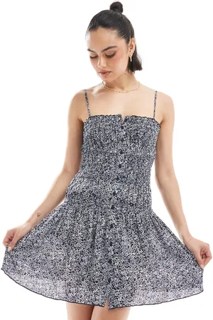 Stradivarius STR ruched mini dress in floral print