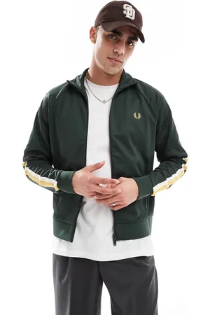 Fred Perry Two color taped track jacket in