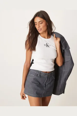 Calvin Klein Monologo ribbed tank top in