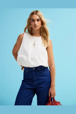 Monki Poplin bubble top in