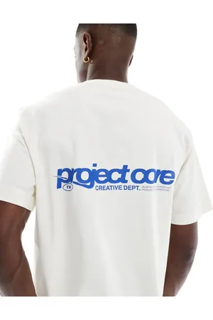 JACK & JONES Oversized T-shirt with Project Core print in off-white