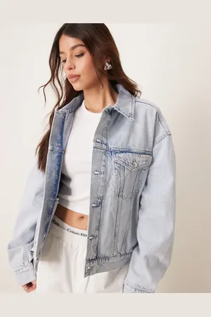 Calvin Klein Boxy denim jacket in light wash