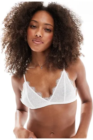 Cotton On Cotton On eyelash triangle bralette in cream