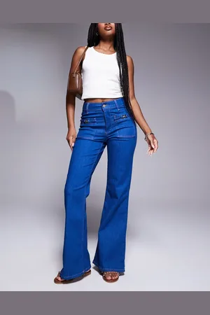 River Island Relaxed flare jeans in bright