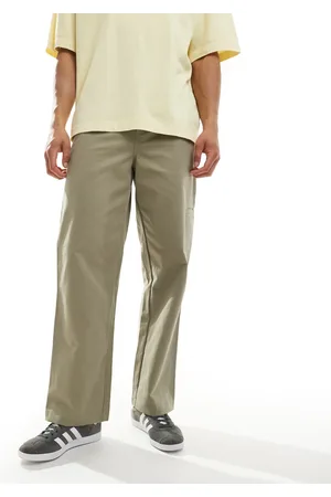 River Island Barrel worker pants in khaki