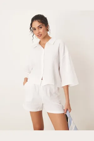 JDY Cropped cheesecloth shirt in - part of a set
