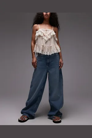 MANGO Camilla relaxed baggy washed front jeans in