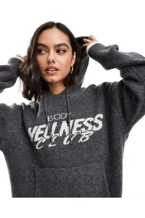Cotton On Cotton On knitted premium hoodie in charcoal heather