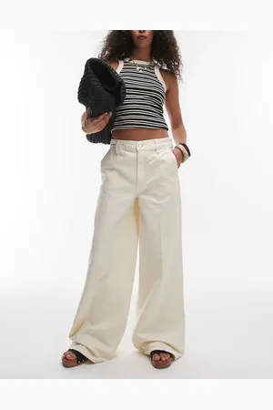 MANGO Maya relaxed straight leg jeans in ecru