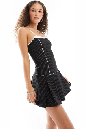 Daisy Street Corset style pinstripe mini dress