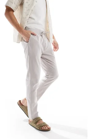 French Connection French Connection drawstring linen pants in stone