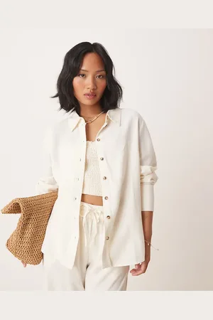JDY Relaxed linen mix shirt in - part of a set