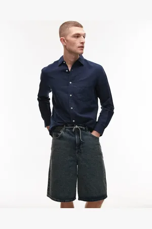 MANGO Linen mix long sleeve shirt in