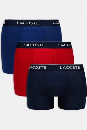 Lacoste 3pack boxer briefs in with navy waistband