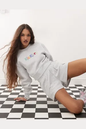 Kickers Crop sweatshirt in heather - part of a set