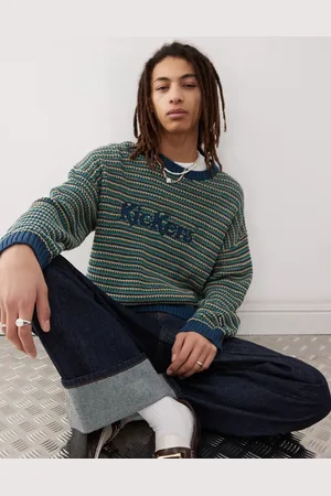 Kickers Boxy fit sripe knit with navy logo