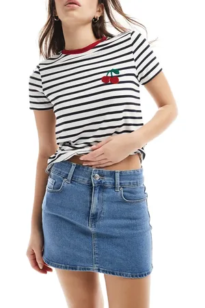 ONLY Denim mini skirt in light wash