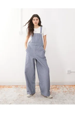 Reclaimed Overalls in denim pinstripe