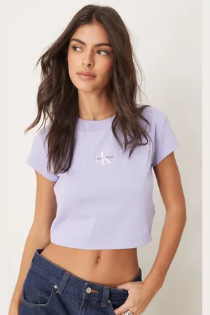 Calvin Klein Monologo baby tee in lilac