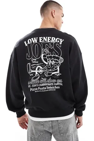 Only & Sons Oversized sweat with pizza back print in
