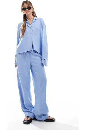 ONLY Linen mix long sleeve shirt in light - part of a set