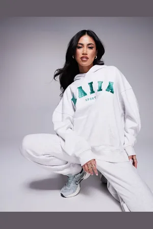 Kaiia Sport embroidered logo hoodie in heather - part of a set