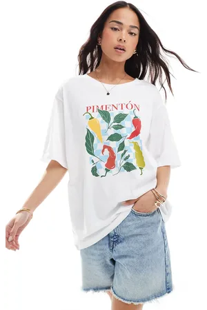 ONLY Chilli graphic oversized T-shirt in