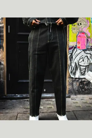 Labelrail X OliBrom seam detail straight leg jeans in washed - part of a set