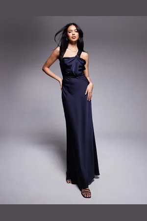 Jarlo Asymmetric knot front maxi dress in