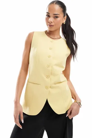 ONLY High neck vest in butter