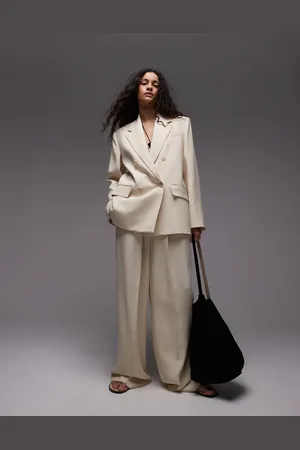MANGO Straight leg tailored pants in pale - part of a set