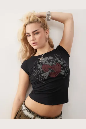 Minga London crossed bones graphic t-shirt in black