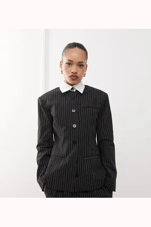 Labelrail X Jennifer McKing tailored pinstripe fitted blazer in - part of a set
