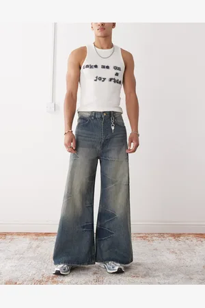 Cheap Monday Rad super wide leg skater jeans in wash with faded highlight