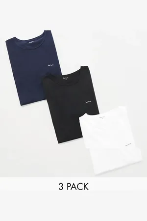 Paul Smith Paul Smith 3 pack t-shirts with logo in white navy