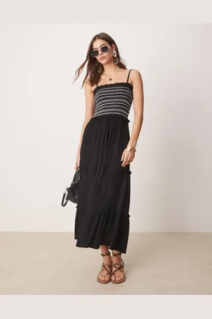 Iisla & Bird Contrast trim maxi beach dress in