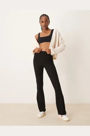 River Island Ribbed flare leggings in
