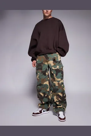 Liquor N Poker Camo baggy cargos in