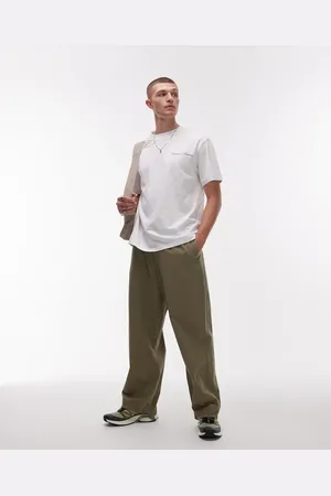 Topman Relaxed ripstop pants in khaki