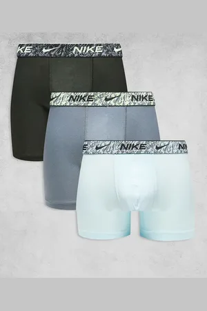 Nike Everyday Cotton Stretch 3 pack boxer briefs in blue/gray/black