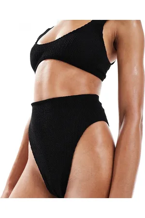 ASOS Tall Amy mix and match crinkle high leg high waist bikini bottom in