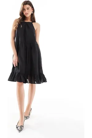 French Connection Hollan mini dress with bow back in