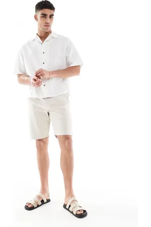 French Connection French Connection slim chino shorts in stone