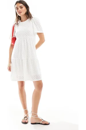 JDY Eyelet mini dress in
