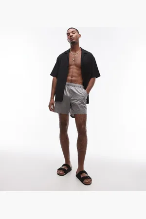Topman Metal swim shorts in charcoal