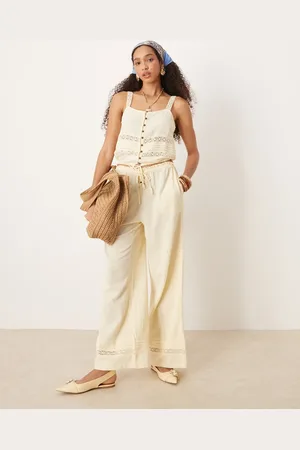 River Island Crinkle pants in light - part of a set