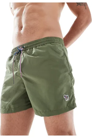 Paul Smith Paul Smith swim shorts with zebra logo in khaki